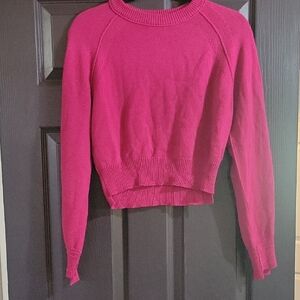 Helmut Lang Vibrant Pink Crew Neck Scottish Cashmere Sweater